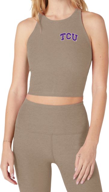 Texas Christian University Beyond Yoga Womens Spacedye Refocus Cropped Tank