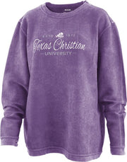 Texas Christian University Horned Frogs Women's Corduroy Crewneck Sweatshirt