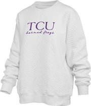 Texas Christian University Horned Frogs Women's Oversized Crewneck Sweatshirt