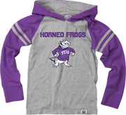 Texas Christian University Horned Frogs Toddler Boys Raglan Hooded Long Sleeve Shirt