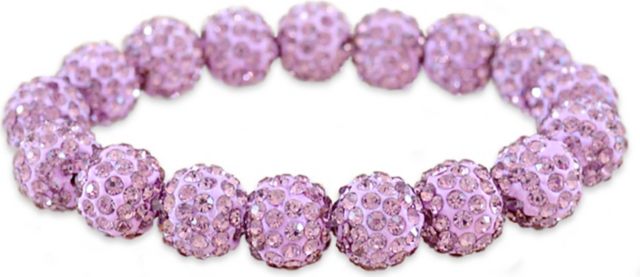 Texas Christian University Rhinestone Bead Bracelet