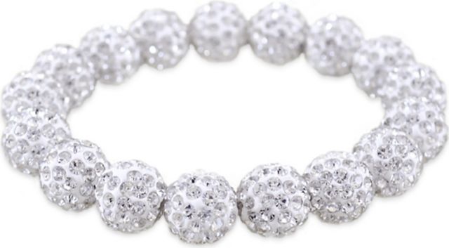 Texas Christian University Rhinestone Bead Bracelet