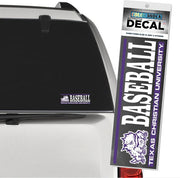 Texas Christian University Horned Frogs Baseball Decal