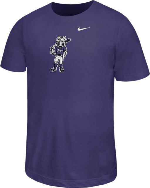 Texas Christian University Superfrog Baseball Youth Short Sleeve T-Shirt