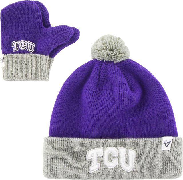 Texas Christian University Toddler Knit Hat And Mitten Set