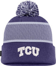 Texas Christian University Peak Cuff Pom Beanie