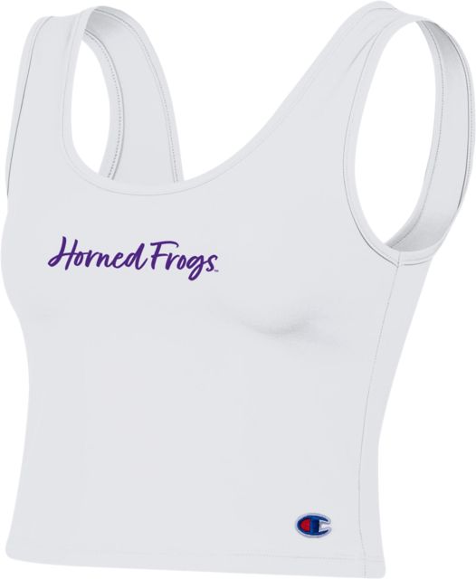 Texas Christian University Horned Frogs Women's Scoop Neck Cropped Tank Top