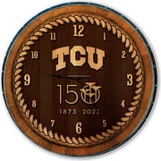 TCU 150 Years - Barrelhead Clock - ONLINE ONLY