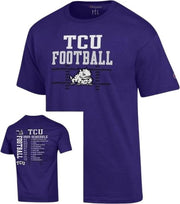 Texas Christian University Horned Frogs 2025 Football Schedule Short Sleeve T-Shirt