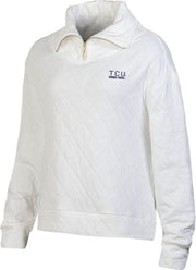 W QUILTED 1/4 ZIP/WINTE/SM/.
