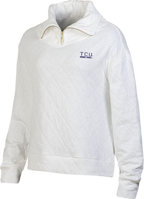 W QUILTED 1/4 ZIP/WINTE/SM/.