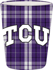 Texas Christian University Tartan Collector Glass