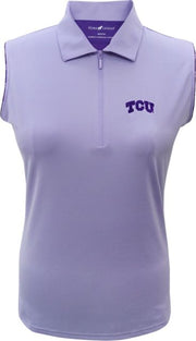 Texas Christian University Women's Sleeveless 1/4 Zip Polo