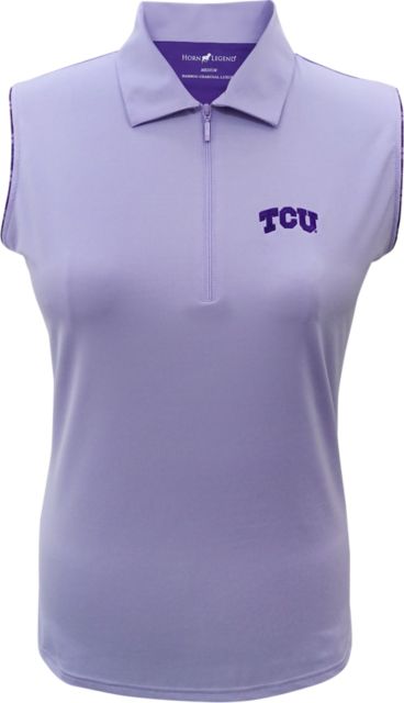 Texas Christian University Women's Sleeveless 1/4 Zip Polo