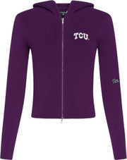 Texas Christian University Women's Full Zip Hooded Sweatshirt