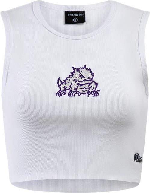 Texas Christian University Horned Frogs Women's Cut Off Tank Top