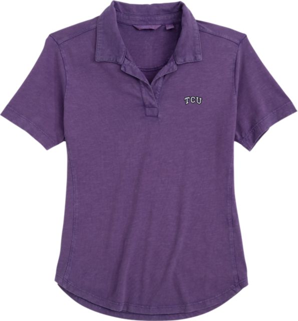 Texas Christian University Women's Coastal Wash V-Neck Short Sleeve T-Shirt