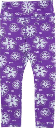 Texas Christian University Toddler Girl's Floral Leggings