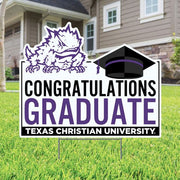 Texas Christian University Grad 22 x 19 Lawn Sign