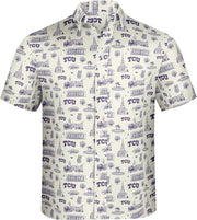 Texas Christian University Button Up Short Sleeve T-Shirt