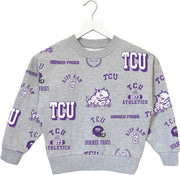 Texas Christian University Youth Girls Crewneck Sweatshirt