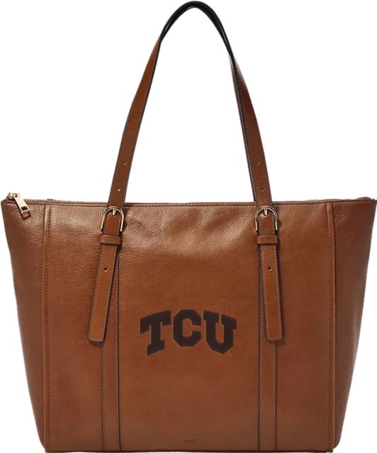 Texas Christian University Leather Tote Bag