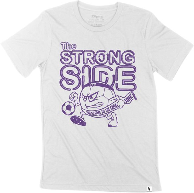Texas Christian University Soccer Frog Side Strong Side T-Shirt