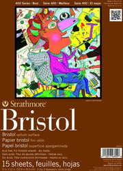 Strathmore Bristol 400 2 Ply Vellum 11 x 14 Tape Bound 15 Sheets
