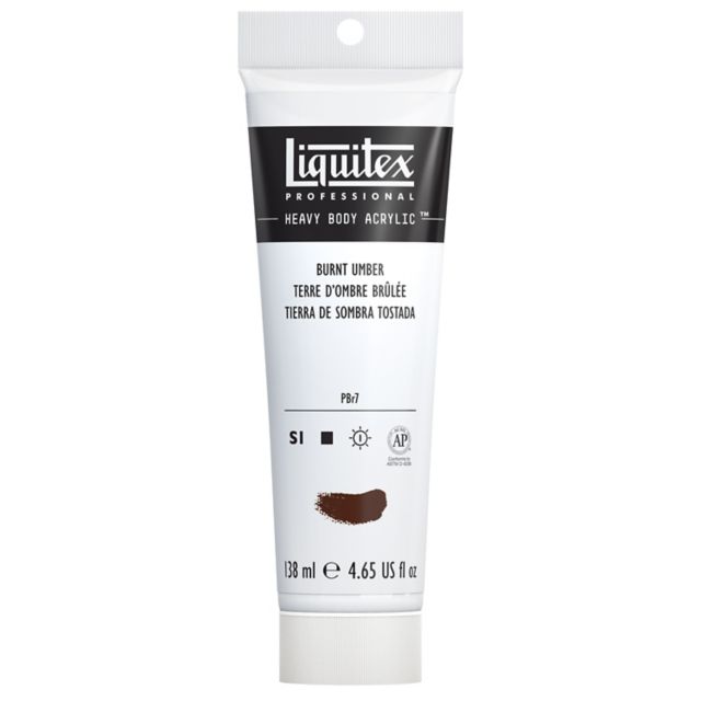 HEAVY BODY ACRYLIC 4.65OZ TUBE BURNT UMBER