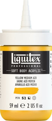 PROFESSIONAL SOFT BODY ACRYLIC 59ML YELLOW MEDIUM AZO