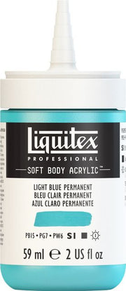 PROFESSIONAL SOFT BODY ACRYLIC 59ML LIGHT BLUE PERMANENT