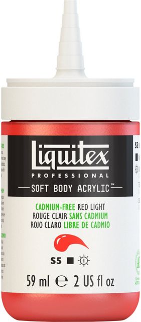 PROFESSIONAL SOFT BODY ACRYLIC 59ML CADMIUM FREE RED LIGHT