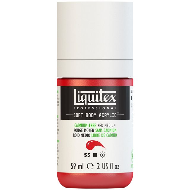 PROFESSIONAL SOFT BODY ACRYLIC 59ML CADMIUM FREE RED MEDIUM