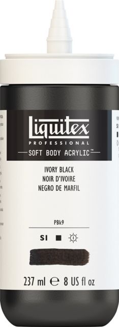 Professional Soft Body Acrylic 237ML Ivory Black