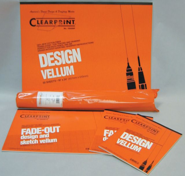 DRAFTING VELLUM ARCHITECTUAL TITLE 1000H 24X36 SHEET - IN STORE ONLY