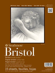Bristol 400 Series 2Ply Smooth 9X12 Tape Bound 15/Sheets