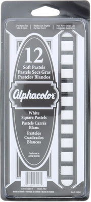 ALPHACOLOR PASTELS 12 STICK PACK WHITE