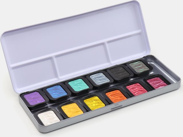 Finetec Pearlescent 12 Pan Set/Rainbow