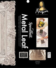 METAL LEAFING SILVER 5.5X5.5 25 SHEETS
