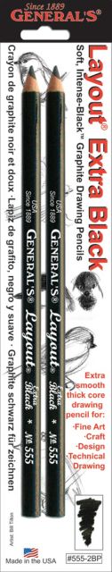 LAYOUT EBONY PENCIL 2/PACK