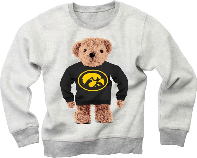 University of Iowa Toddler Reverse Teddy Bear Crew