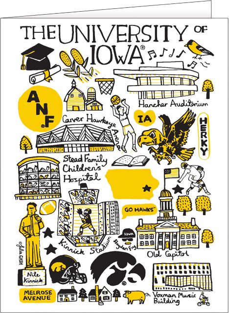 University of Iowa 10 Pack Notecards
