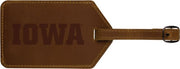 University of Iowa Crazy Horse Leather Luggage Tag