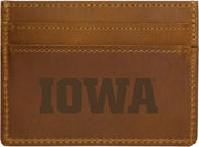 University of Iowa Leather Card Holder