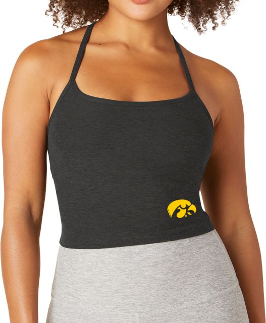 University of Iowa Beyond Yoga Spacedye Slim Racerback Cropped Tank