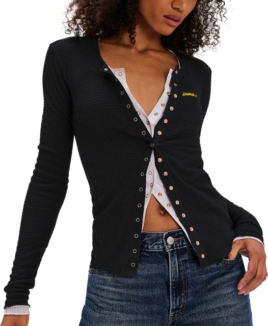 Iowa Free People Womens Going Places Cardi Iowa Script - Small