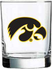 University of Iowa Hawkeyes Double Old Fashioned 14 oz. Glass