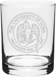 University of Iowa 14 oz. DOF Glass