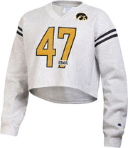 University of Iowa Women's Crop Crewneck Sweatshirt