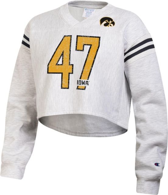 University of Iowa Women's Crop Crewneck Sweatshirt